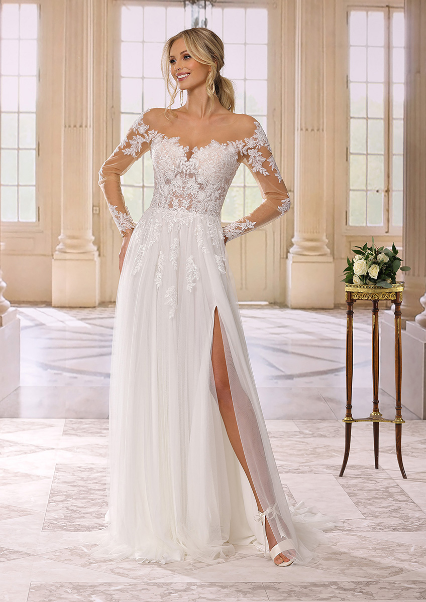 Abito da sposa svasato in tulle - 322056