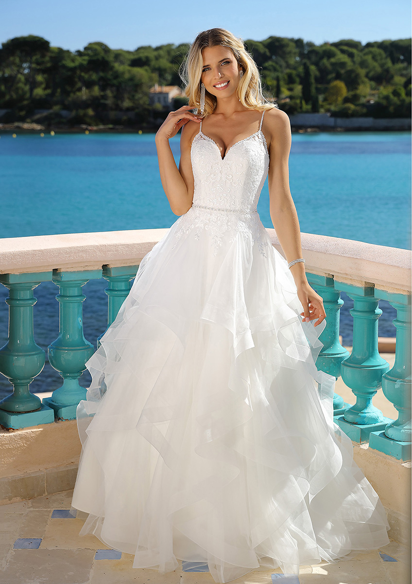 Abito da sposa principessa a balze - 422011